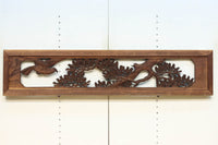 勇壮な鷹と松の絵柄が風格を感じさせる彫刻欄間 EZ2935ab 在庫(a:1 b:1)枚