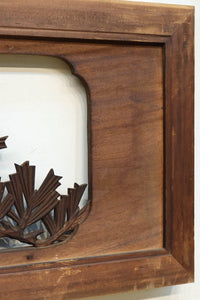 勇壮な鷹と松の絵柄が風格を感じさせる彫刻欄間 EZ2935ab 在庫(a:1 b:1)枚