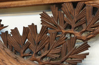 勇壮な鷹と松の絵柄が風格を感じさせる彫刻欄間 EZ2935ab 在庫(a:1 b:1)枚