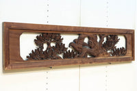 勇壮な鷹と松の絵柄が風格を感じさせる彫刻欄間 EZ2935ab 在庫(a:1 b:1)枚