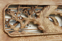 幅2510ミリ!! 縁起物の松竹梅を大らかに描いた長尺彫刻欄間 EZ2938