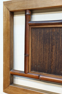 竹囲い枠に竹の節透かし飾りで和の面持ちある欄間 EZ3050ab 在庫(a:1 b:1)枚