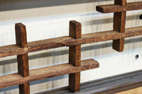 趣きある窓絵が印象的な木地色欄間 EZ3138 在庫1枚