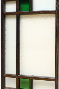 幾何学枠にグリーンの色ガラスが映えるガラス窓 EZ3152ab 在庫(a:1 b:1)枚