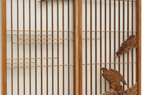松と鷹の絢爛な絵柄が重厚感を与えるスリガラス入り書院セット EZ3232 在庫2枚一組