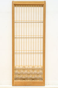 角麻組子が華を添える上品な木地色の書院 EZ3244 在庫2枚