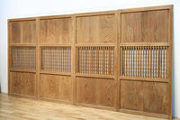 幅 938ミリ,933ミリ 時代の風合いに包まれた風情溢れる透かし板戸 F7976ab 在庫(a:1 b:0)枚