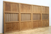 幅 938ミリ,933ミリ 時代の風合いに包まれた風情溢れる透かし板戸 F7976ab 在庫(a:1 b:0)枚