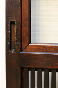 幅675ミリ スリム幅!! モールガラスがレトロ感溢れる大阪格子戸 F8091 在庫1枚