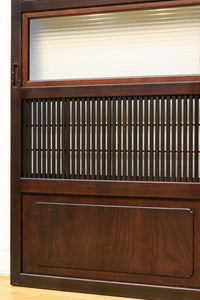 幅675ミリ スリム幅!! モールガラスがレトロ感溢れる大阪格子戸 F8091 在庫1枚