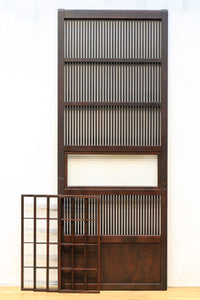 幅675ミリ スリム幅!! モールガラスがレトロ感溢れる大阪格子戸 F8091 在庫1枚