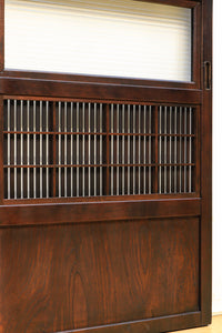 幅675ミリ スリム幅!! モールガラスがレトロ感溢れる大阪格子戸 F8091 在庫1枚