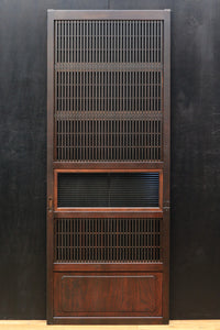 幅675ミリ スリム幅!! モールガラスがレトロ感溢れる大阪格子戸 F8091 在庫1枚