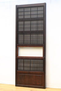 幅675ミリ スリム幅!! モールガラスがレトロ感溢れる大阪格子戸 F8091 在庫1枚