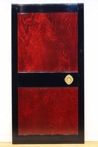 幅911ミリ 漆の色彩に極上の欅杢目模様が見栄えのする金沢板戸 F8125a 在庫1枚