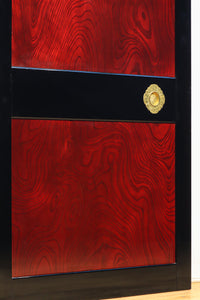 幅911ミリ 漆の色彩に極上の欅杢目模様が見栄えのする金沢板戸 F8125a 在庫1枚