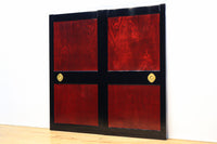 幅911ミリ 漆の色彩に極上の欅杢目模様が見栄えのする金沢板戸 F8125a 在庫1枚