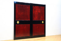 幅911ミリ 漆の色彩に極上の欅杢目模様が見栄えのする金沢板戸 F8125a 在庫1枚