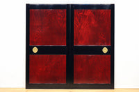 幅911ミリ 漆の色彩に極上の欅杢目模様が見栄えのする金沢板戸 F8125a 在庫1枚