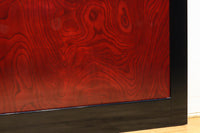 幅895ミリ 激しくうねる極上欅杢目と漆の雅さが見事な金沢板戸 F8125b 在庫2枚