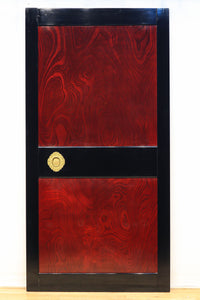 幅895ミリ 激しくうねる極上欅杢目と漆の雅さが見事な金沢板戸 F8125b 在庫2枚