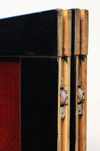 幅895ミリ 激しくうねる極上欅杢目と漆の雅さが見事な金沢板戸 F8125b 在庫2枚