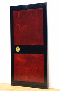 幅895ミリ 激しくうねる極上欅杢目と漆の雅さが見事な金沢板戸 F8125b 在庫2枚