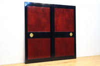 幅878ミリ 漆の光沢と極上欅杢目の美しさが素晴らしい金沢板戸 F8125c 在庫1枚