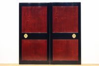 幅878ミリ 漆の光沢と極上欅杢目の美しさが素晴らしい金沢板戸 F8125c 在庫1枚