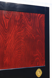 幅878ミリ 漆の光沢と極上欅杢目の美しさが素晴らしい金沢板戸 F8125c 在庫1枚