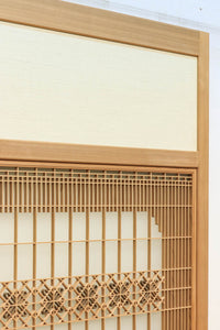 幅1123ミリ 幅広!! モダンな襖づくりのガラス入り襖戸セット F8132b 2枚一組