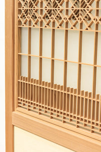 幅1123ミリ 幅広!! モダンな襖づくりのガラス入り襖戸セット F8132b 2枚一組