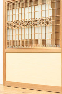 幅1123ミリ 幅広!! モダンな襖づくりのガラス入り襖戸セット F8132b 2枚一組