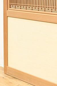 幅1123ミリ 幅広!! モダンな襖づくりのガラス入り襖戸セット F8132b 2枚一組