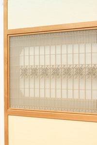 幅1123ミリ 幅広!! モダンな襖づくりのガラス入り襖戸セット F8132b 2枚一組