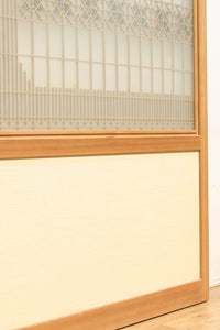 幅1123ミリ 幅広!! モダンな襖づくりのガラス入り襖戸セット F8132b 2枚一組