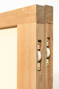 幅1123ミリ 幅広!! モダンな襖づくりのガラス入り襖戸セット F8132b 2枚一組