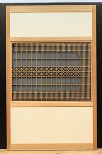 幅1123ミリ 幅広!! モダンな襖づくりのガラス入り襖戸セット F8132b 2枚一組