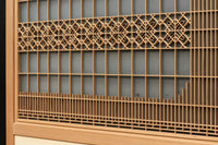 幅1123ミリ 幅広!! モダンな襖づくりのガラス入り襖戸セット F8132b 2枚一組