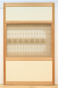 幅1123ミリ 幅広!! モダンな襖づくりのガラス入り襖戸セット F8132b 2枚一組