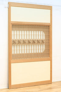 幅1123ミリ 幅広!! モダンな襖づくりのガラス入り襖戸セット F8132b 2枚一組