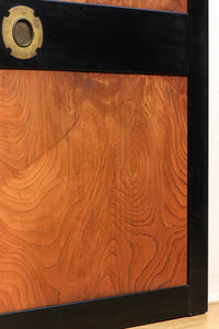 幅868ミリ 極上!! 波打つような杢目が見事な欅板戸 F8174b 在庫2枚