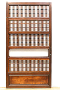 幅922ミリ 上質な欅杢目が美しい大阪格子戸 F8243 在庫1枚