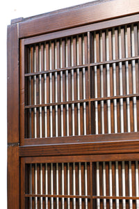 幅922ミリ 上質な欅杢目が美しい大阪格子戸 F8243 在庫1枚