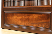 幅922ミリ 上質な欅杢目が美しい大阪格子戸 F8243 在庫1枚