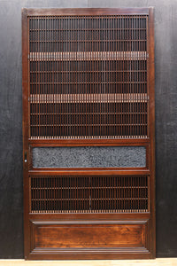 幅922ミリ 上質な欅杢目が美しい大阪格子戸 F8243 在庫1枚