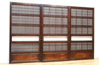 幅922ミリ 上質な欅杢目が美しい大阪格子戸 F8243 在庫1枚