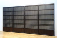 幅890ミリ 繊細格子の並びが引き立つ腰板の低い万本格子戸 F8316 在庫2枚