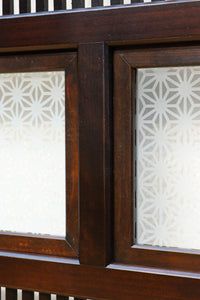 幅900ミリ 腰板の低い変わりデザインの大阪格子戸 F8391 在庫1枚