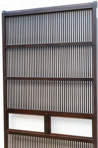 幅900ミリ 腰板の低い変わりデザインの大阪格子戸 F8391 在庫1枚